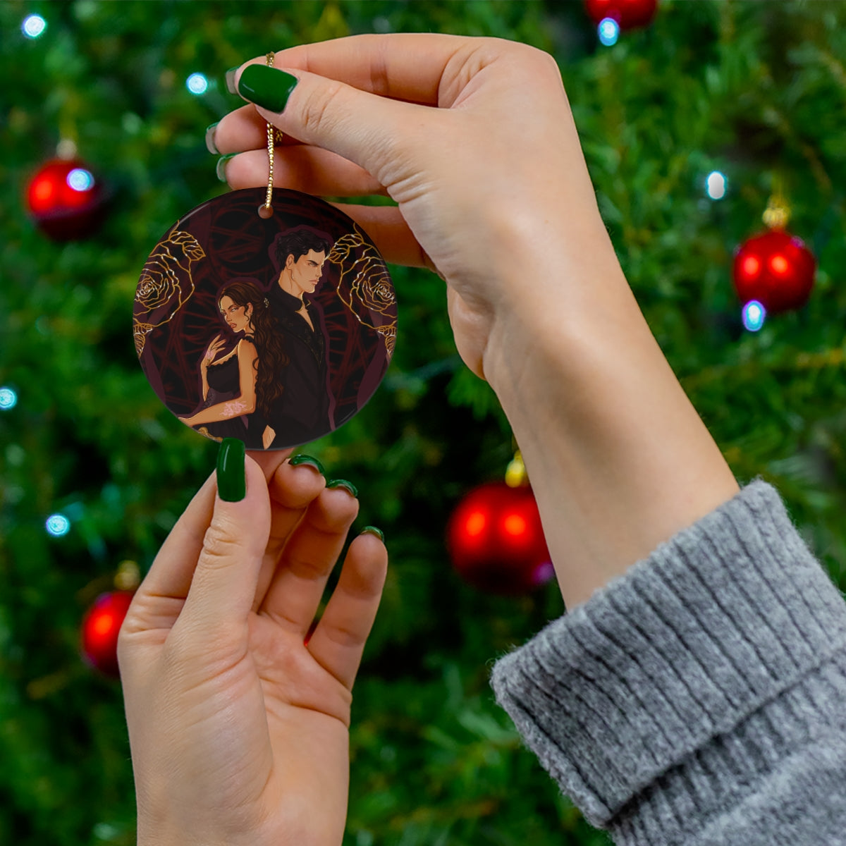 KOTW Ceramic Ornament Gift for Book Lovers Gift For Her Reader Bookish Merch Book Couples Bookish Characters Reader Gift