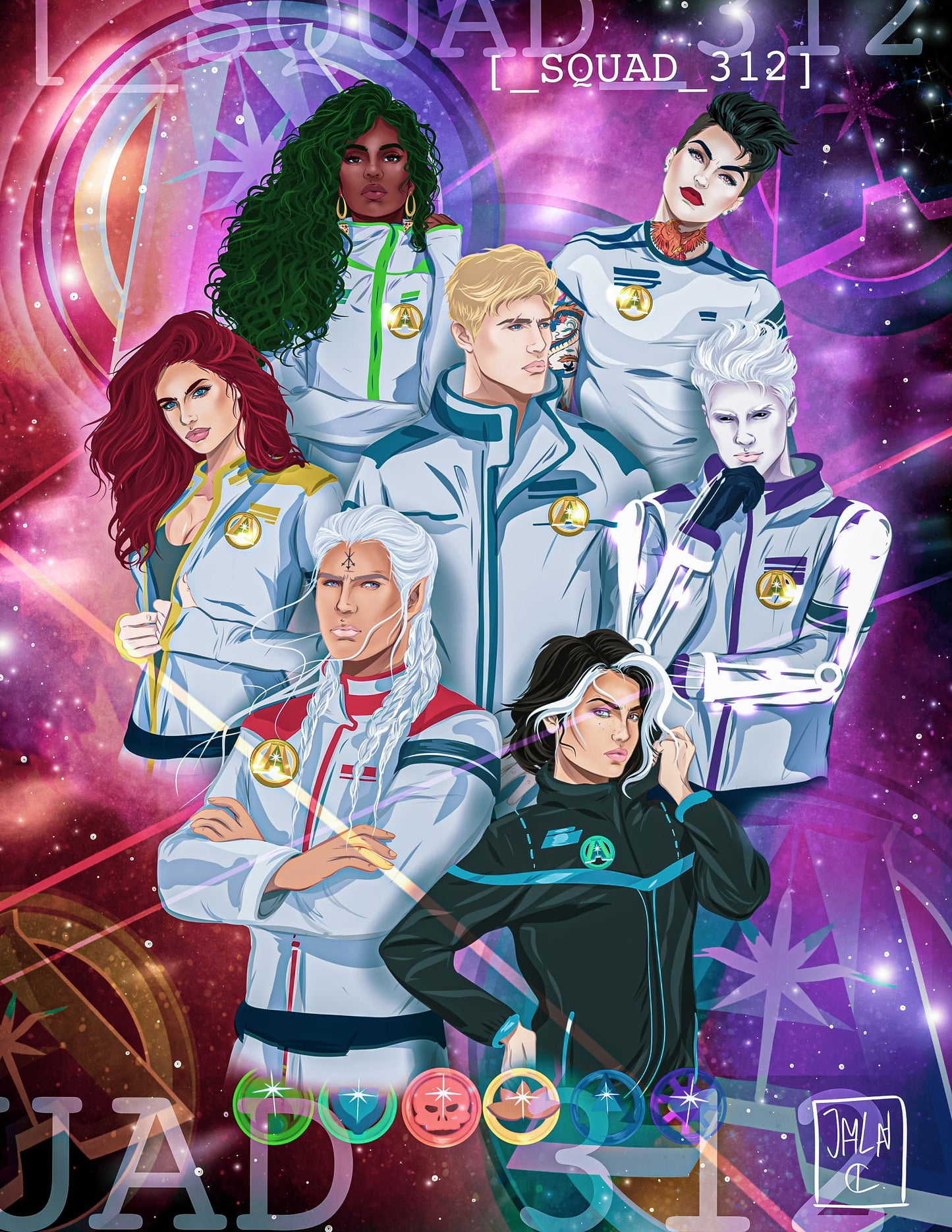 Aurora Rising Space Squad 312 Aurora Fan Art Booksleeve