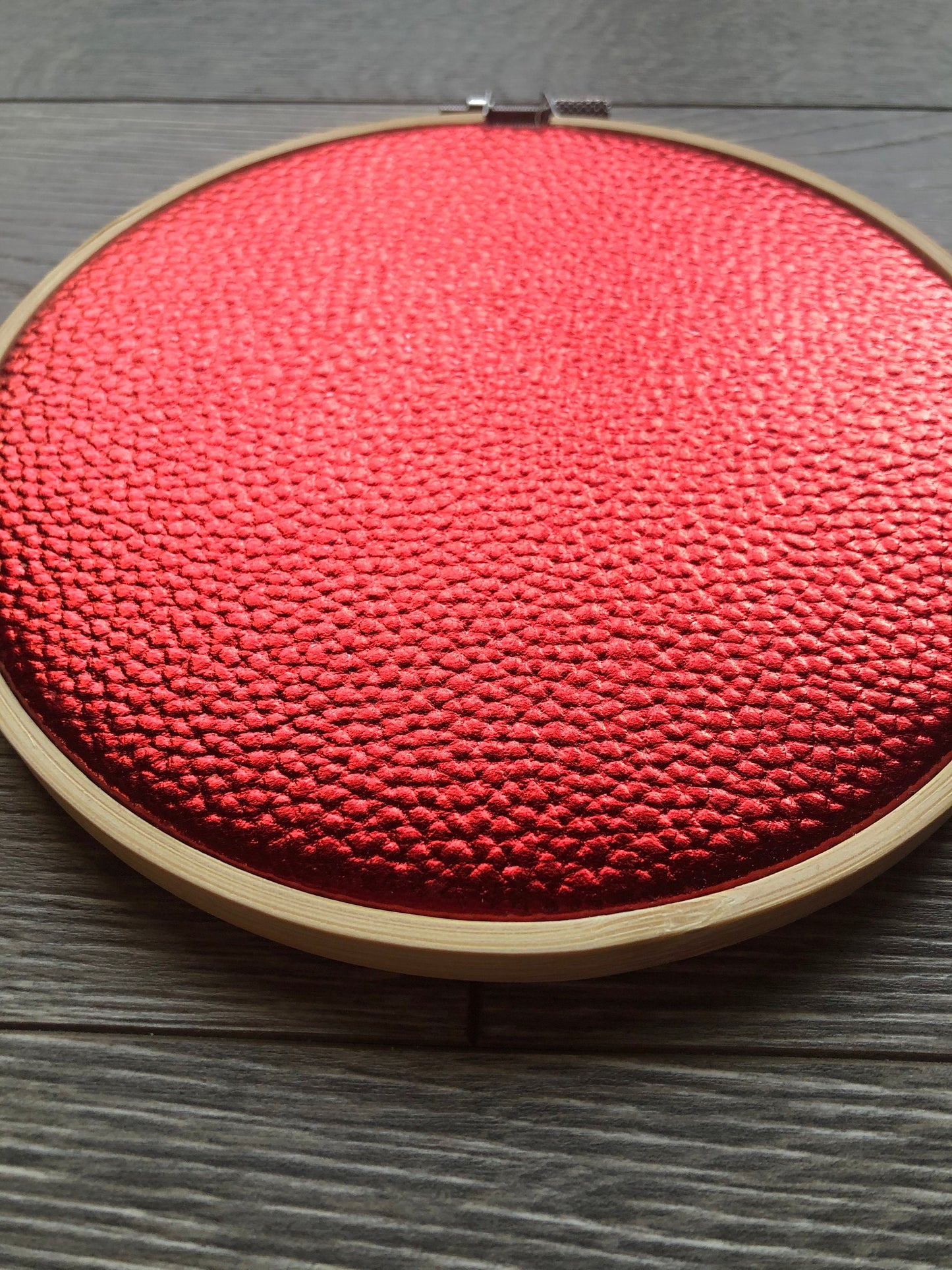 Red Metallic Pin Hoop Display