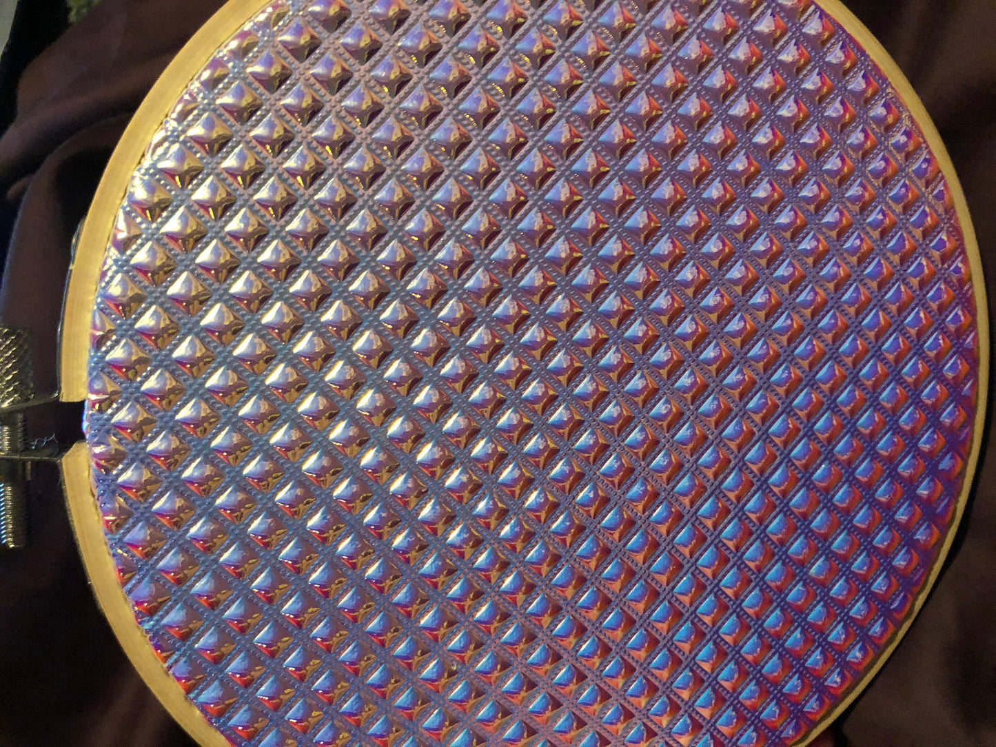 Textured iridescent Pin Hoop Display