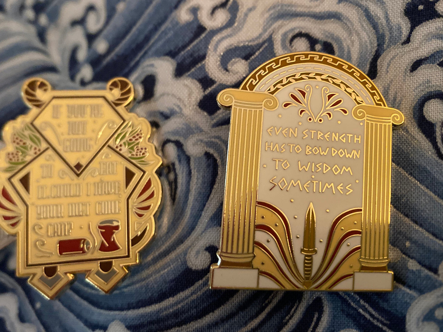 PJO Enamel Pins Booksih Merch Reader Gifts Demigod Book Lover