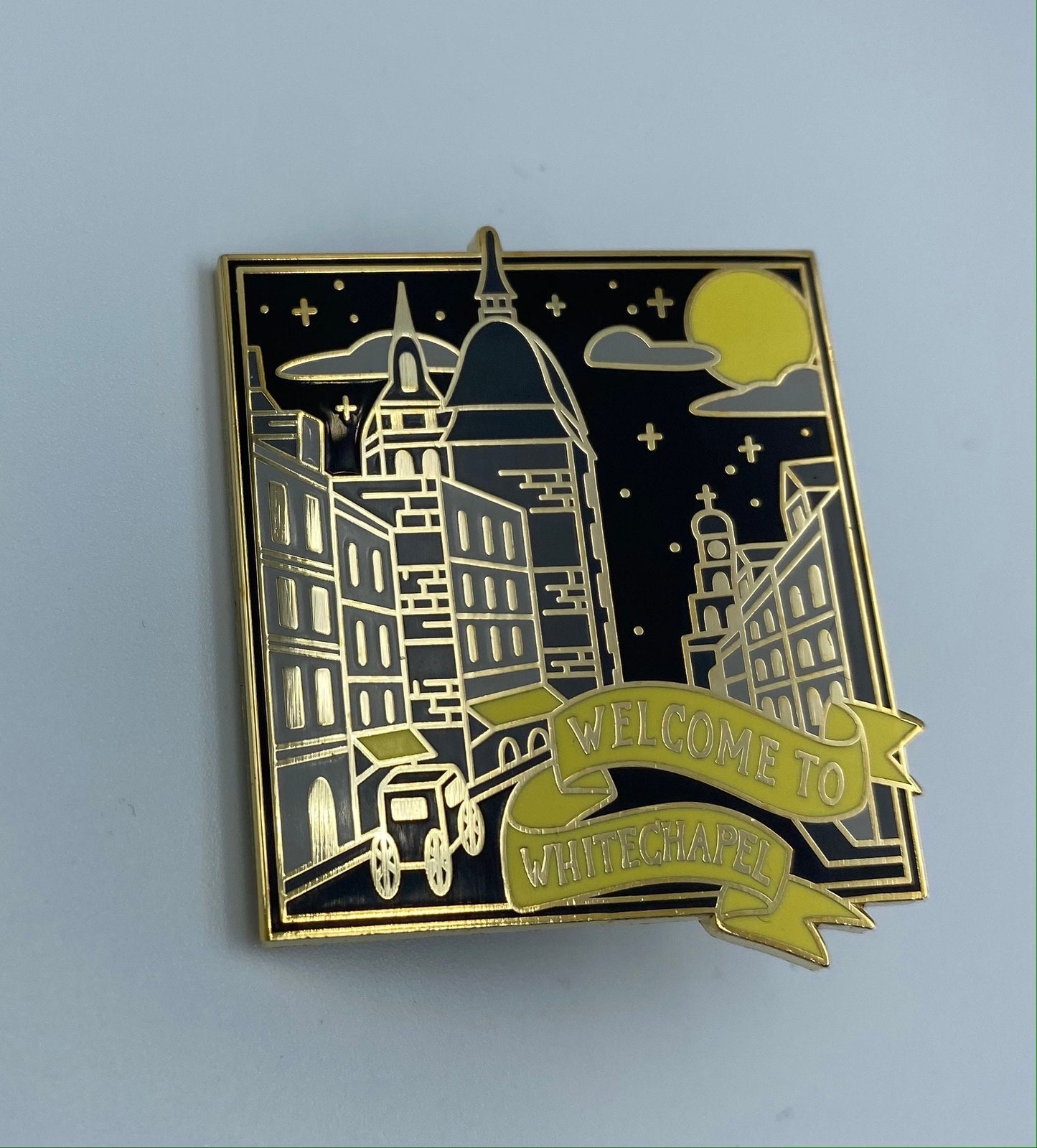 Welcome to Whitechapel Hard Enamel Pin Stalking Jack the Ripper SJTR