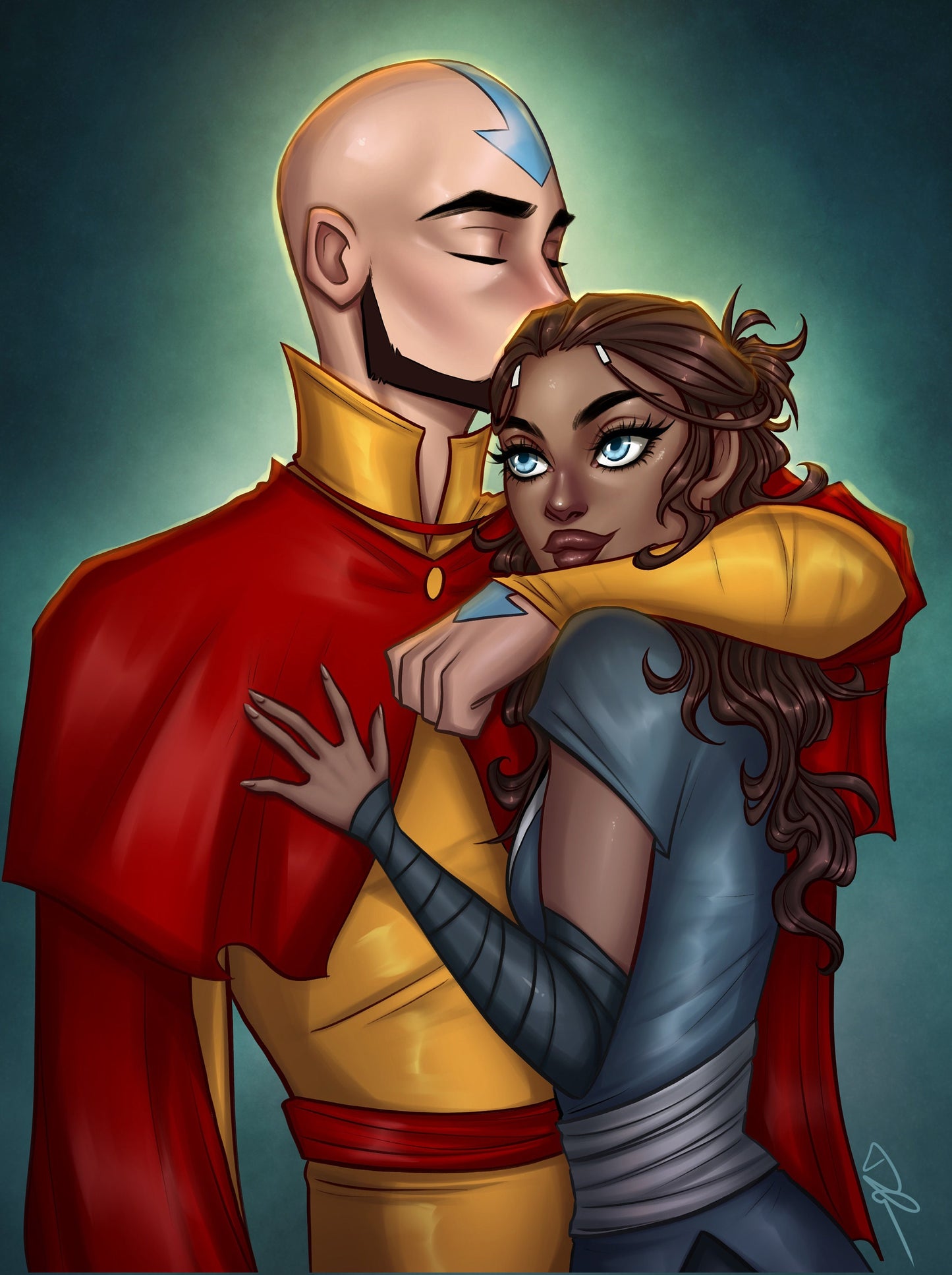 5x7 Art Print Airbender Inspired