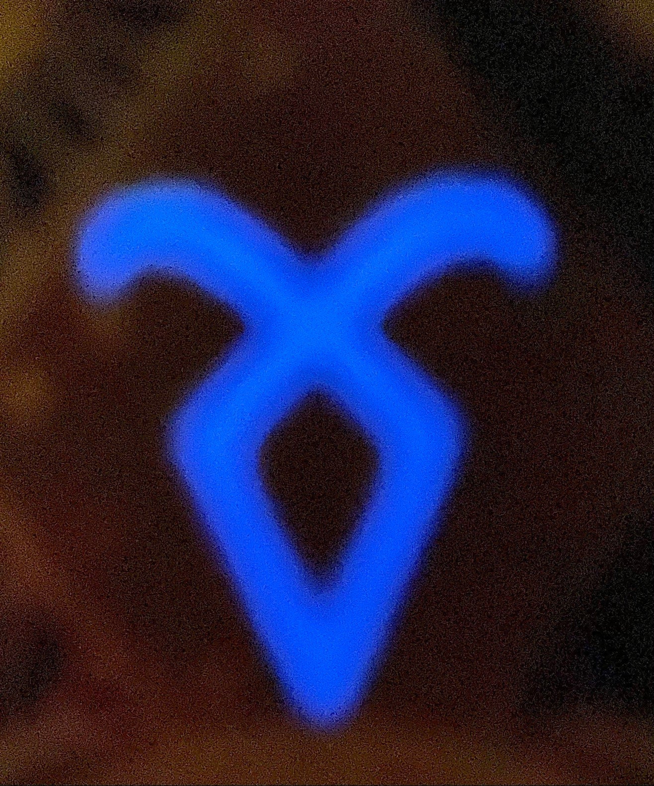 Shadowhunter Rune Angelic Power Enamel Pin Glow in the Dark