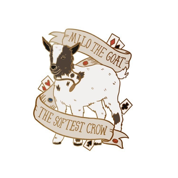 Milo the Goat Emotional Support Animal Enamel Pin Hard Enamel Gift Dreggs