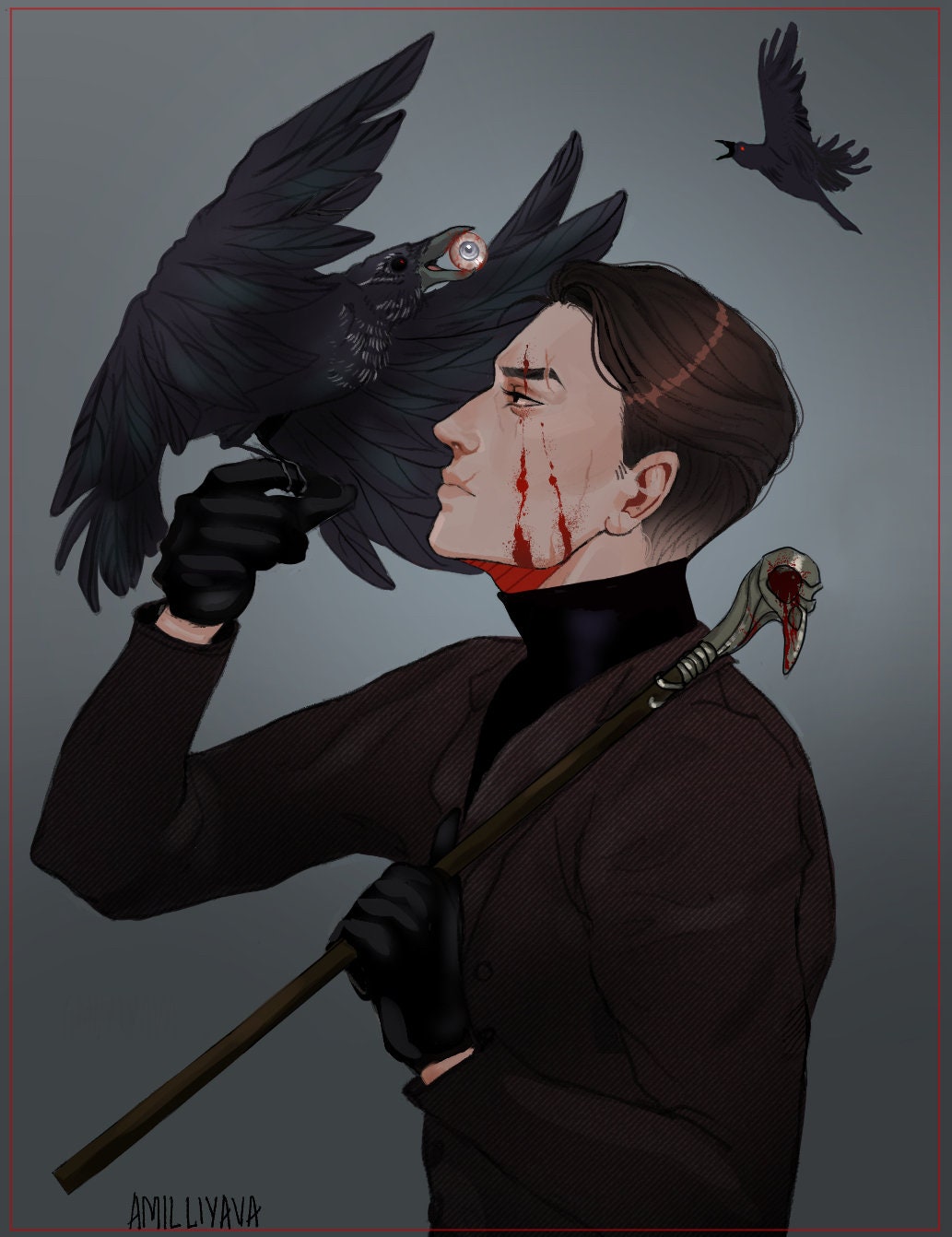 kaz brekker handschuhe 5x7 Grishaverse Kaz Brekker Dirtyhands Art Print