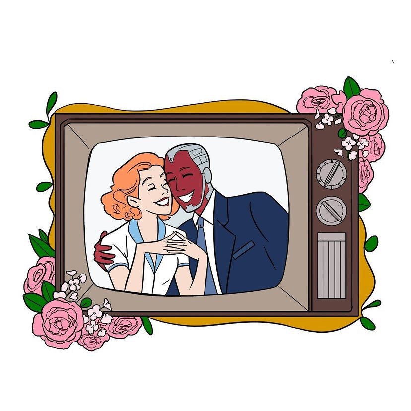 WandaVision Magic Couple Enamel Pin