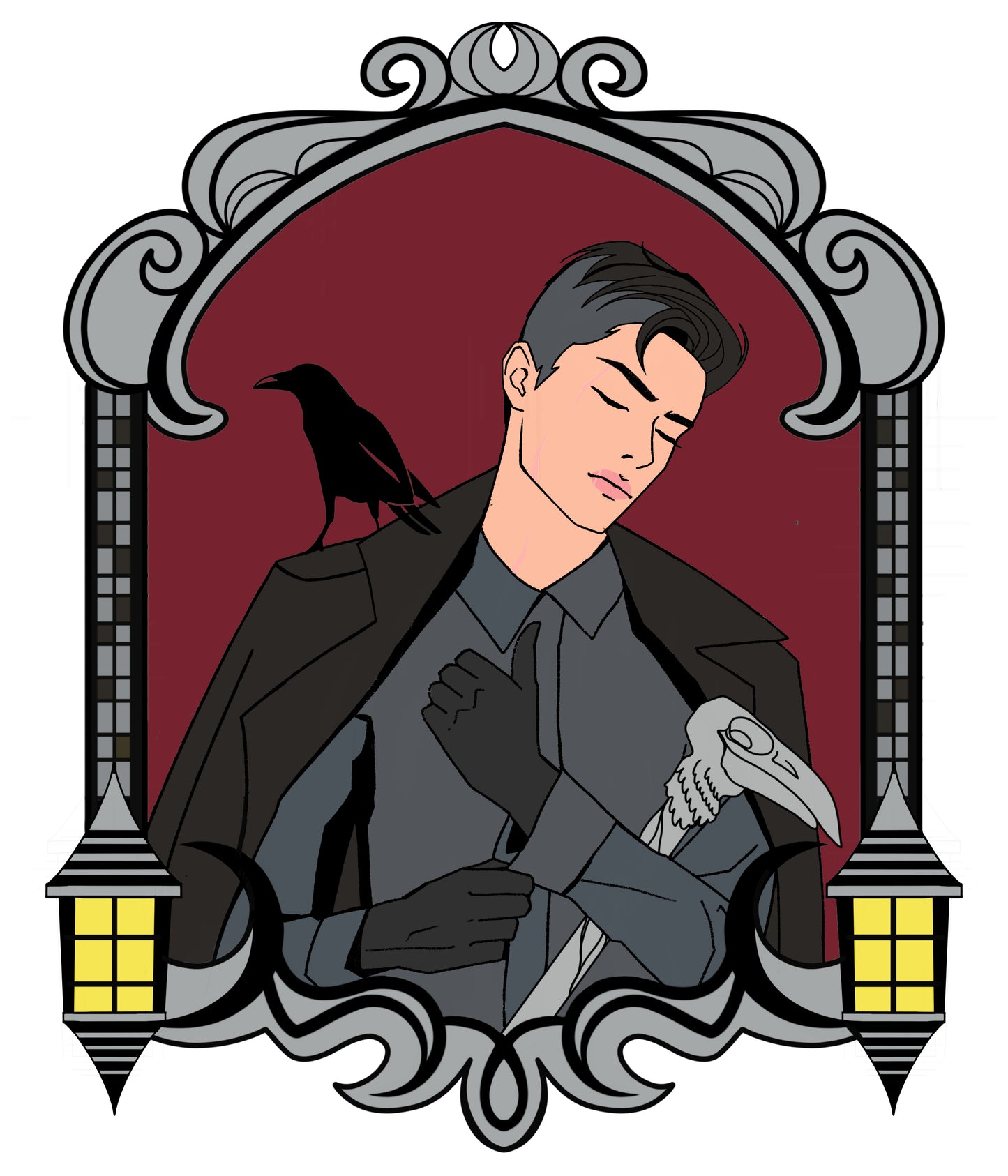 Kaz Brekker Gllitter Vinyl Sticker Six of Crows Gifts for Book Lovers  Book Character Glitter Sticker Ketterdam Book Boyfriend