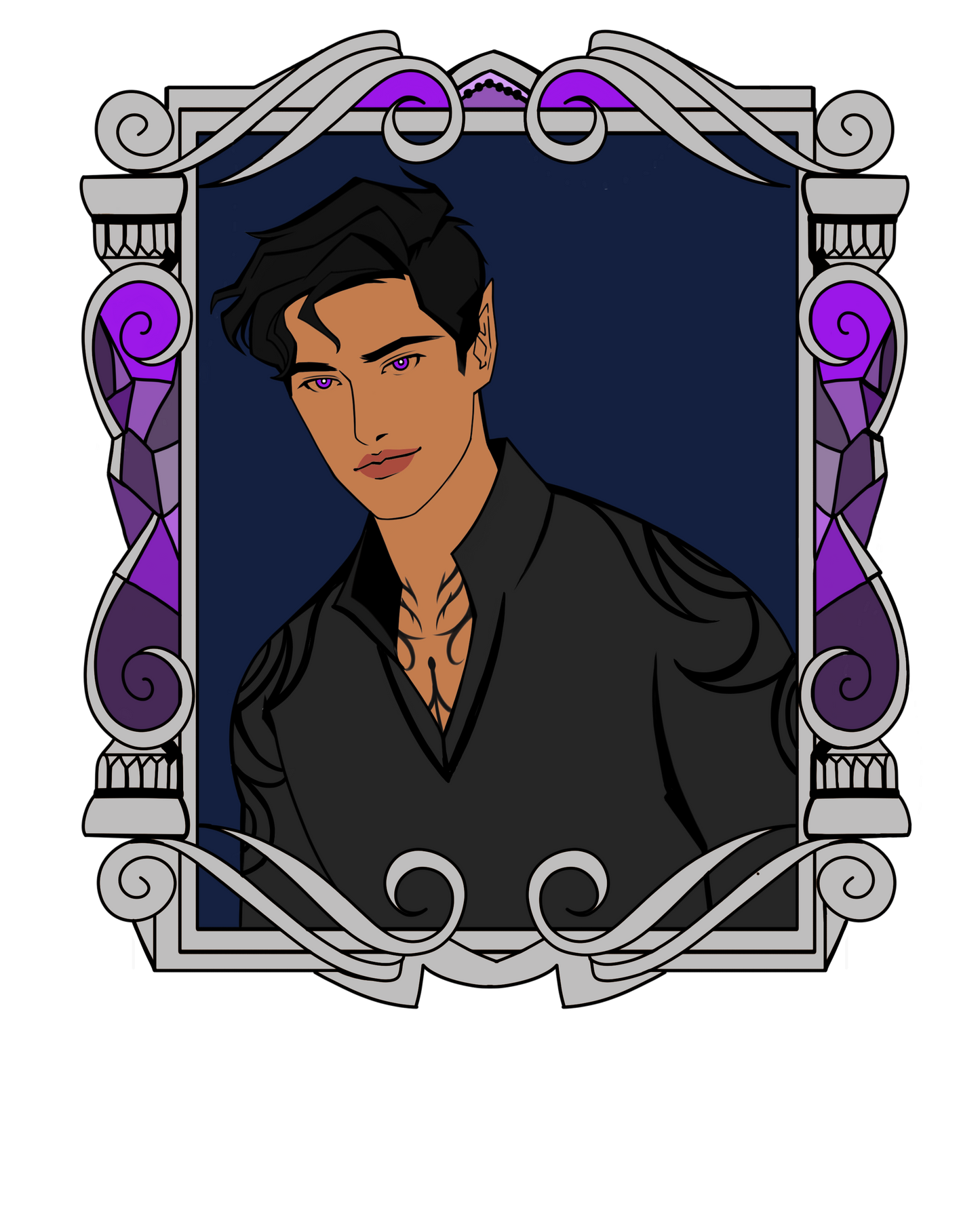 Rhysand Gllitter Vinyl Sticker ACOTAR Gifts for Book Lovers Sarah J Maas Book Characters SJM Glitter Sticker Rhys