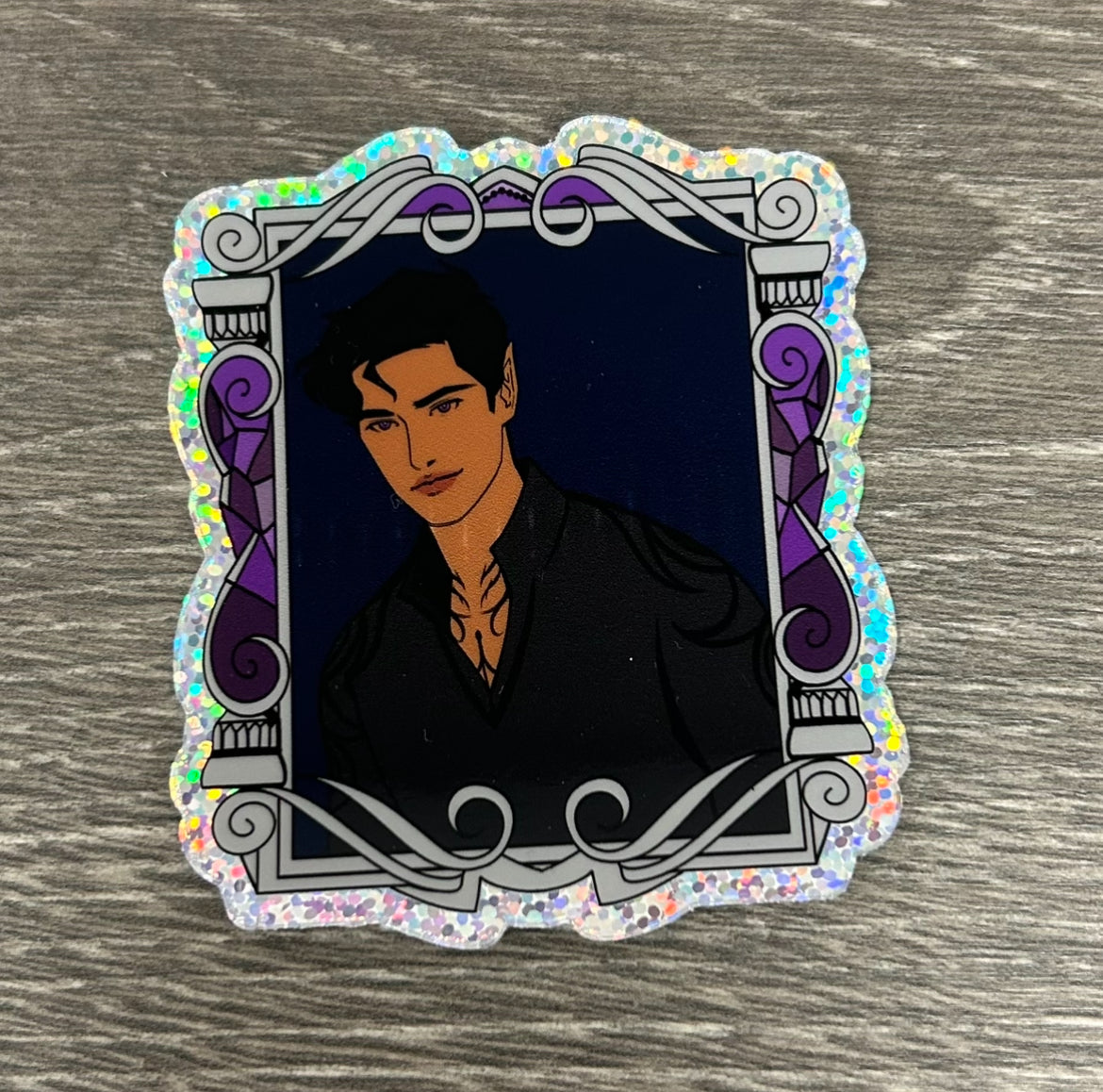 Rhysand Gllitter Vinyl Sticker ACOTAR Gifts for Book Lovers Sarah J Maas Book Characters SJM Glitter Sticker Rhys