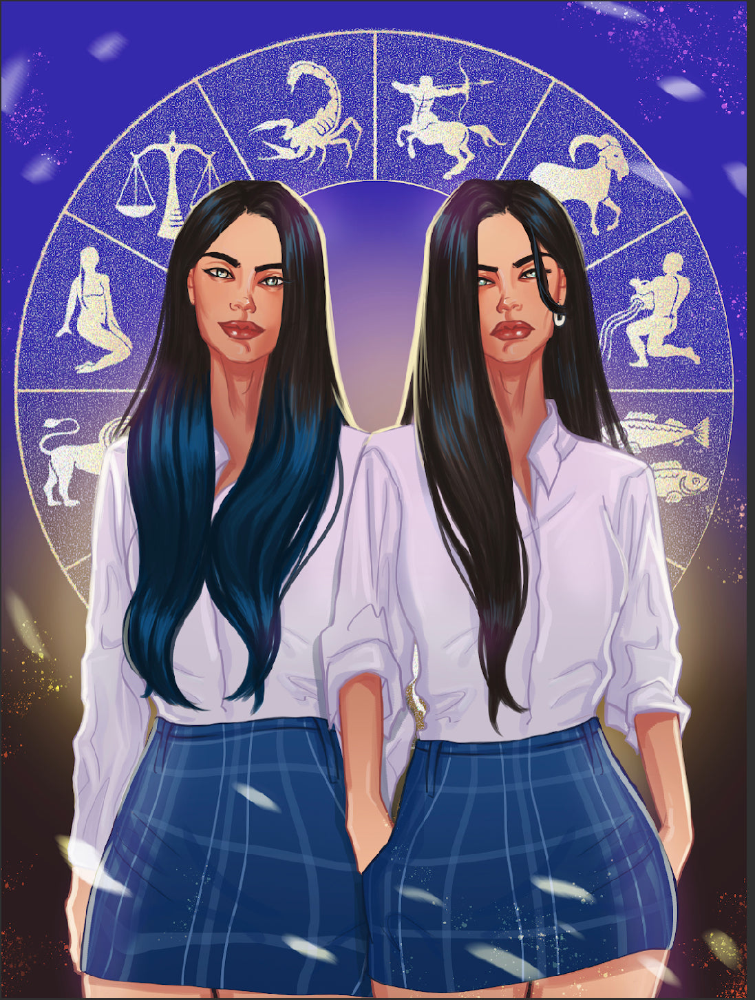 Vega Twins Throw Blanket Zodiac Academy Tory and Darcy Vega YA Book Merch Book Lover Best Friend Gifts