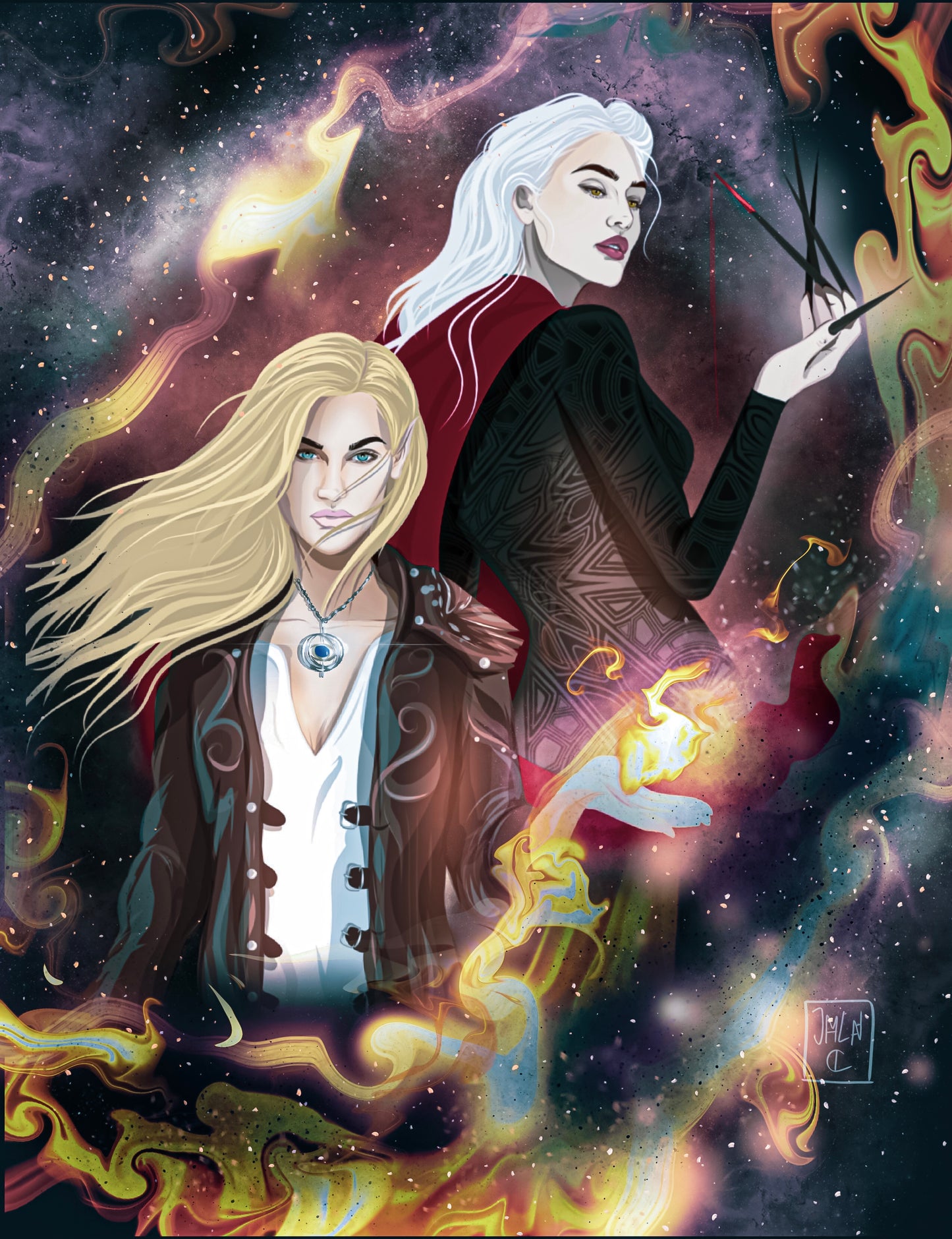 Aelin and Manon Blanket Sarah J Maas Book Characters Throne of Glass Throw Blanket Gift For Her Reader Merch For Best Friend\