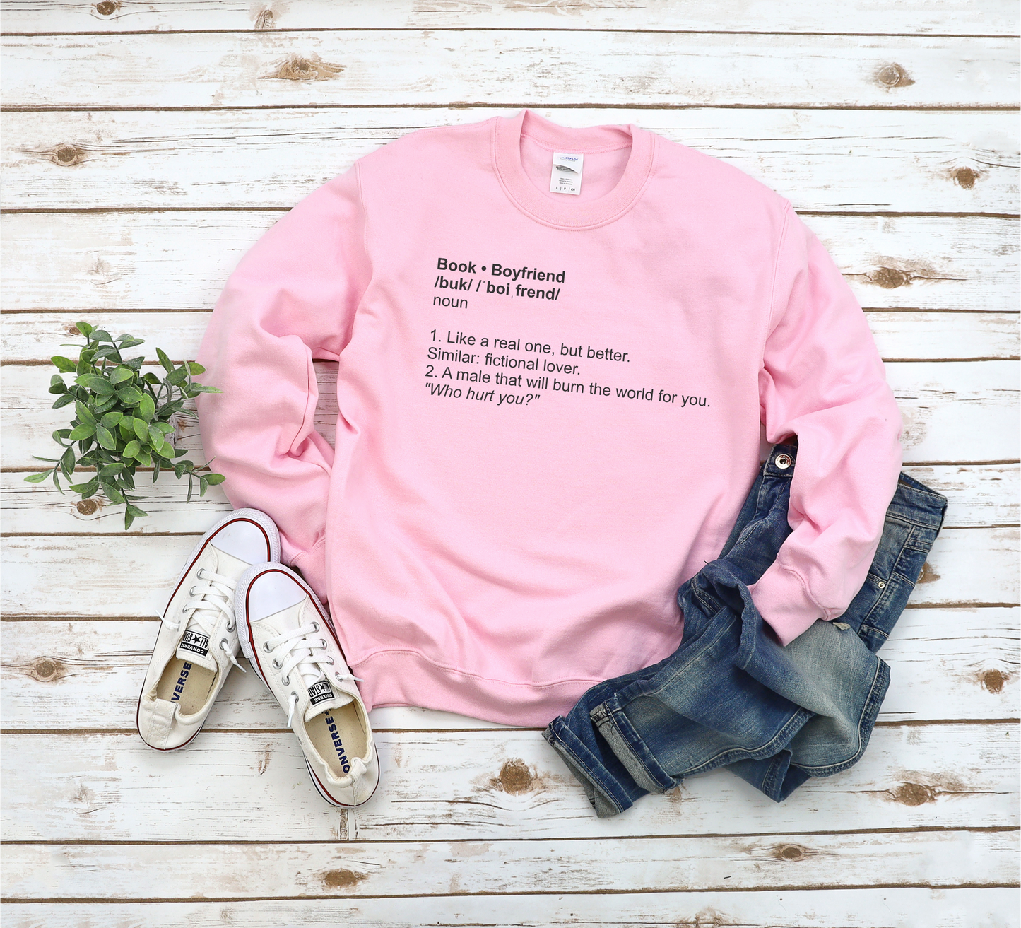 Book Boyfriend Sweatshirt Cozy Crewneck Reader Gift Book Lover Definition Bookish Merch Reader Gift Gift for Her Gift For Him Gift For Them