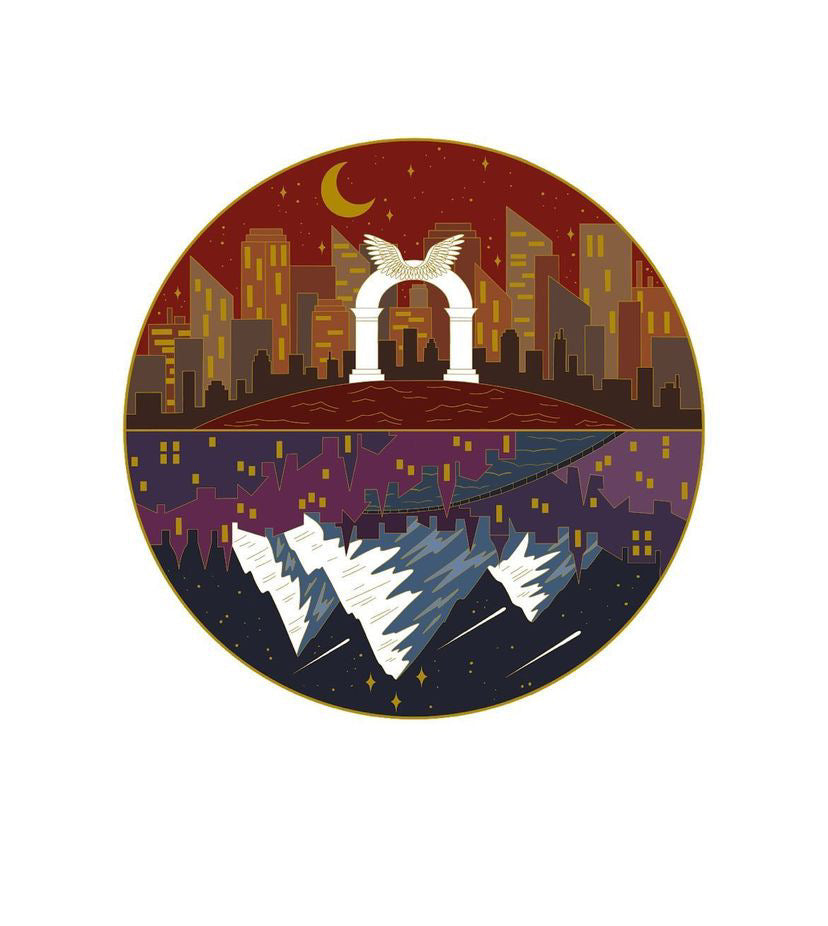 Crescent City and Velaris Bookish Location Pin Sarah J Maas Merch SJM Enamel Pin