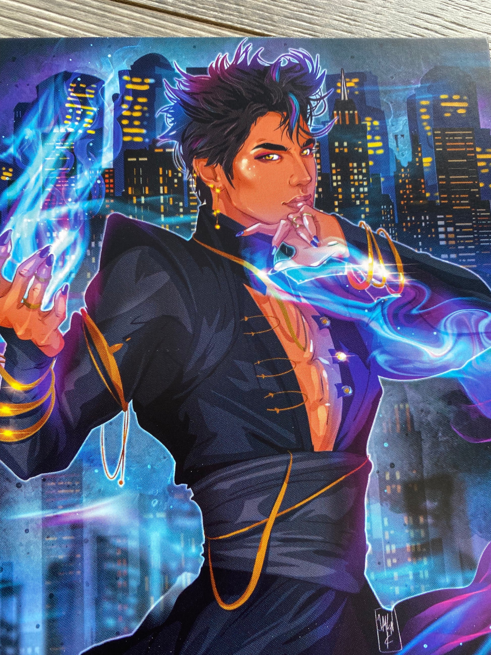 5x7 Magnus Bane Art Print Shadowhunters Bookish Merch Reader Gift Warl ...