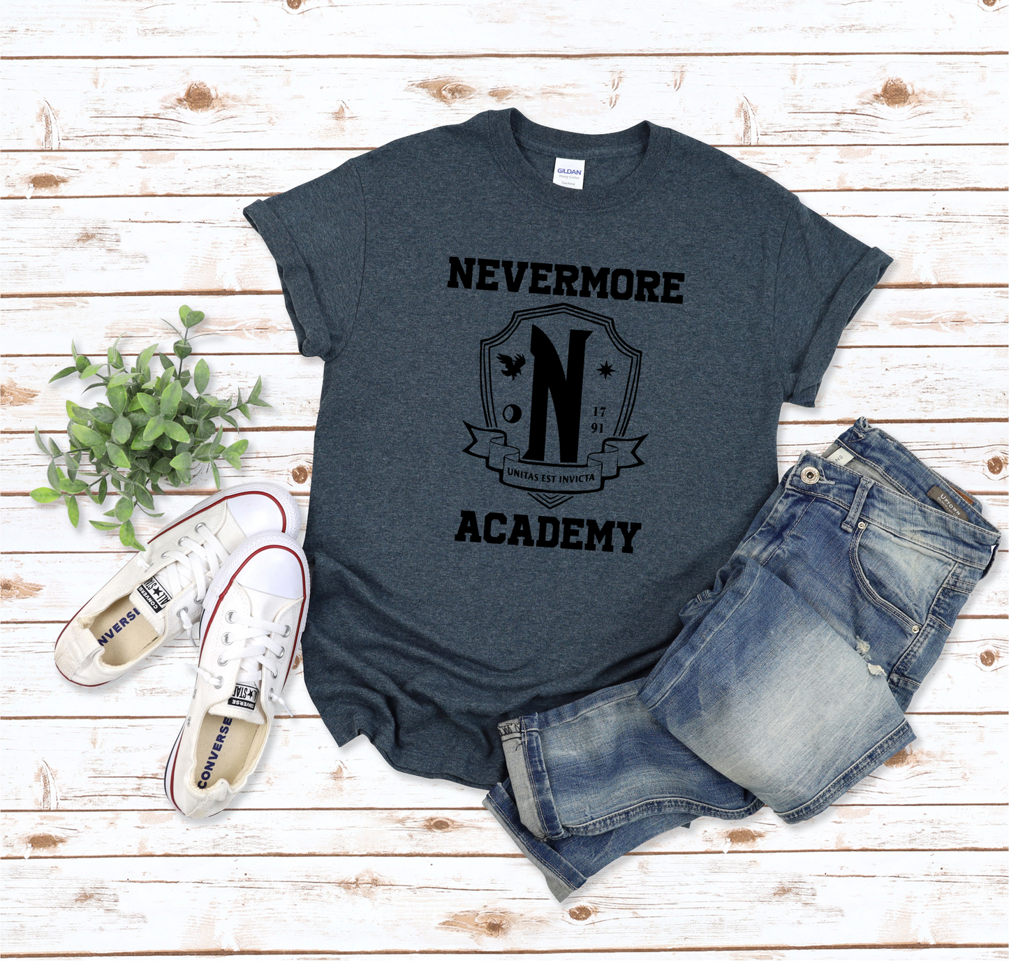 Nevermore T Shirt Academy Tee Gothic Girl Goth Nightshade
