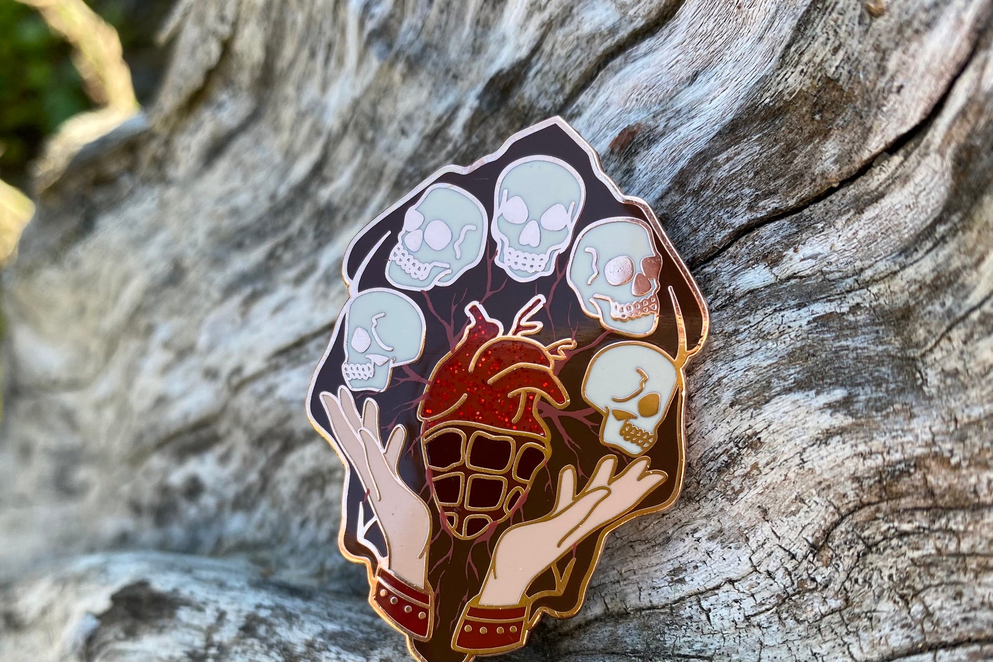 Nina Heart Renderer Enamel Pin – Enchanted Extras