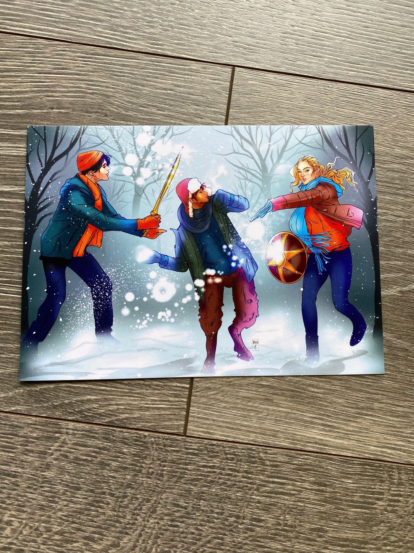 5x7 PJO Snowball Fight Art Print Bookish Decor Book Lover Gift For Her –  Enchanted Extras