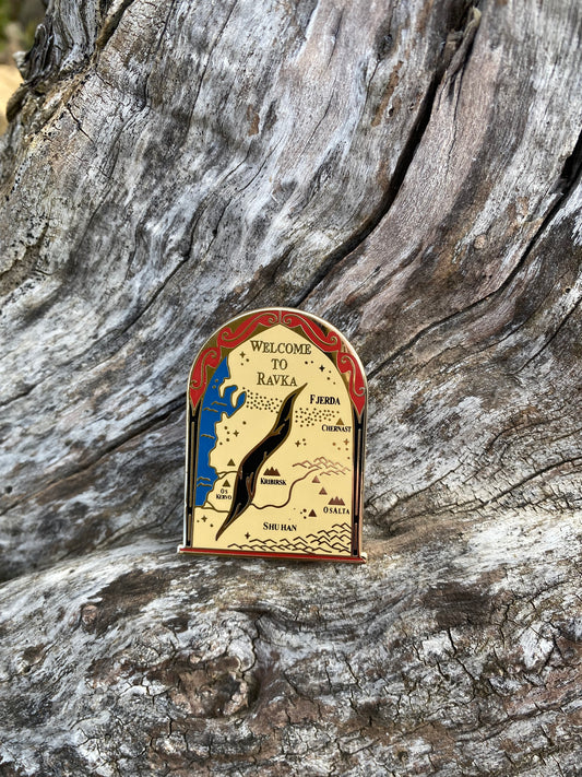 Ravka Map Destination Pin Six of Crows Book Lover Gift for Readers Hard Enamel Bookish Merch