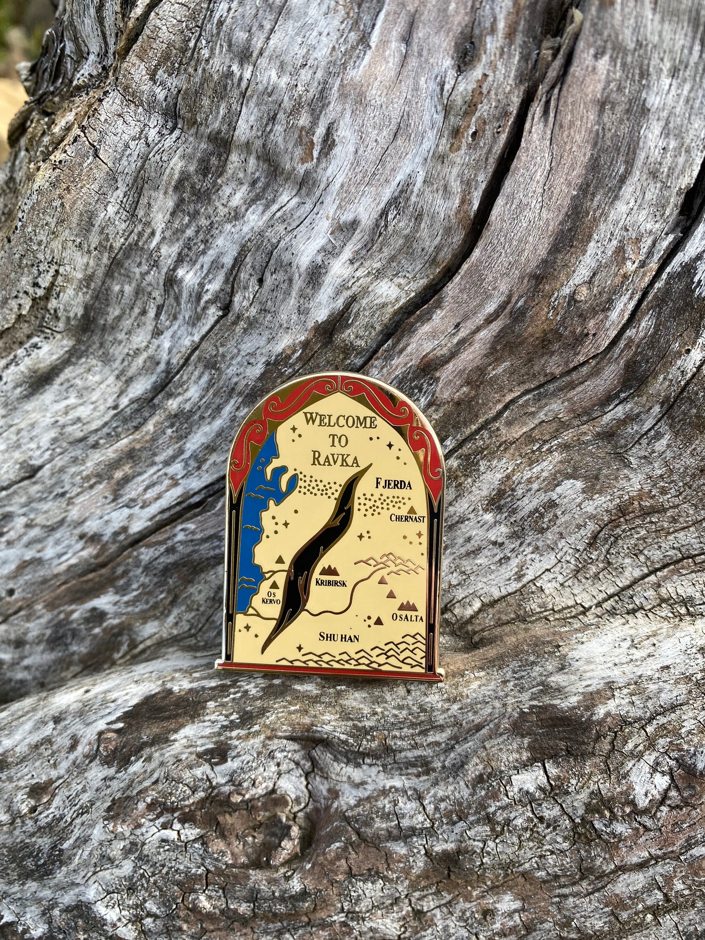 Ravka Map Destination Pin Six of Crows Book Lover Gift for Readers Hard Enamel Bookish Merch