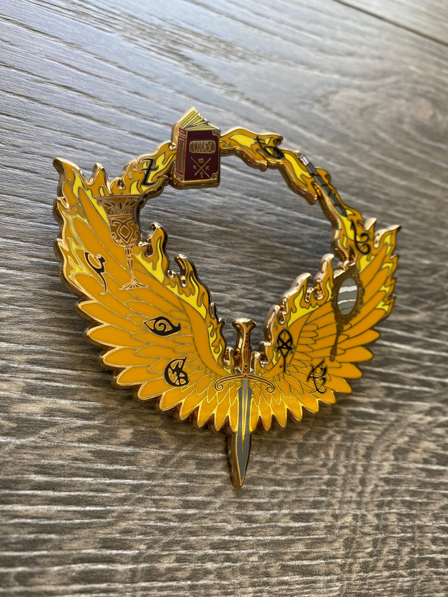 Shadowhunters Heavenly Fire Wreath Style Pin Enchanted Elements