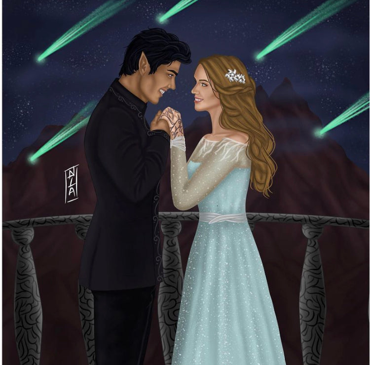 Starfall Feyre and Ryhsand ACOTAR Book Sleeve Sarah J Maas Bookish Merch