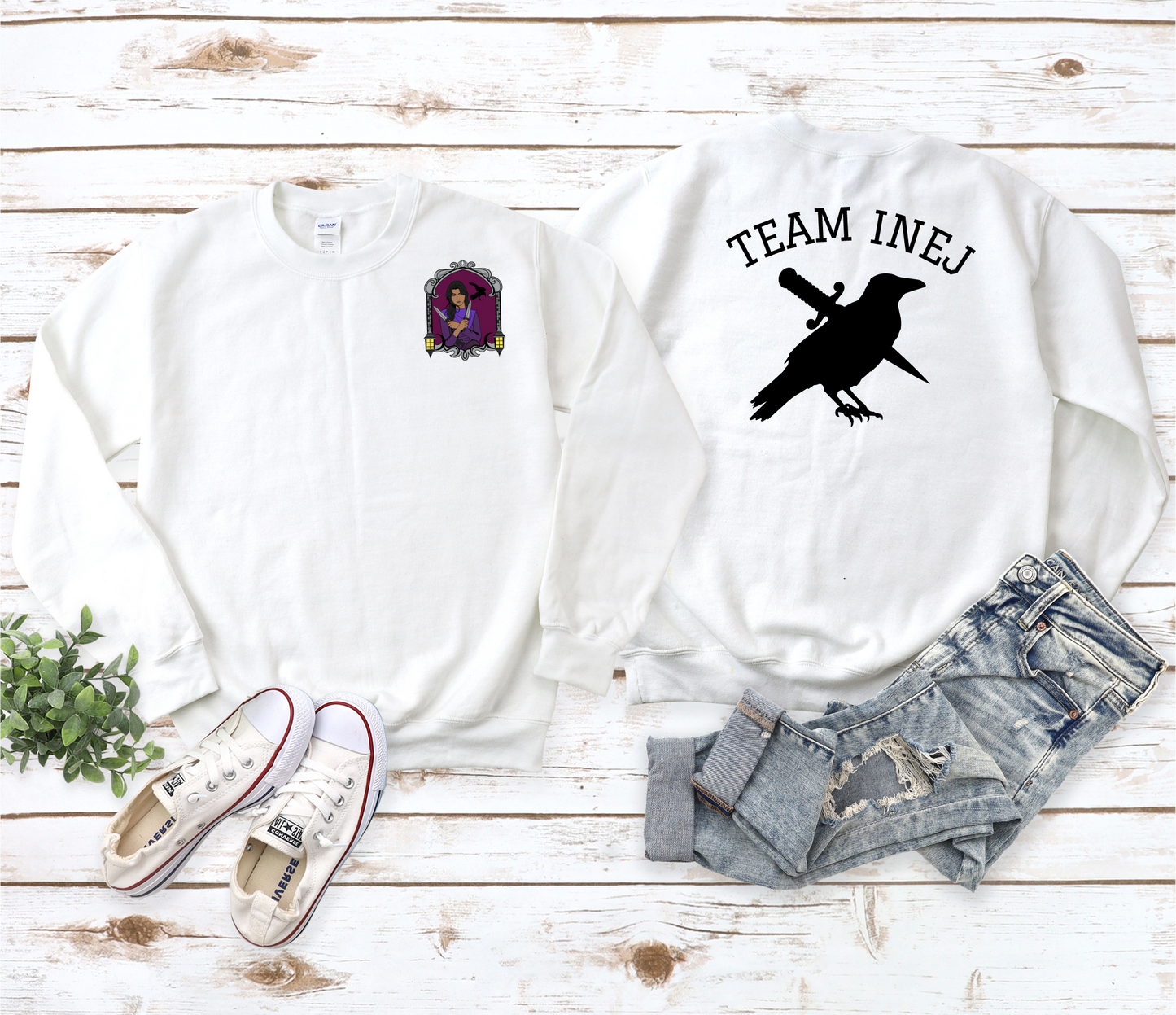 Team Inej Crewneck Sweatshirt SOC Clothing Gift For Book Lover Reader Gifts Best Friend Crows The Wraith Apparel Bookish Merch