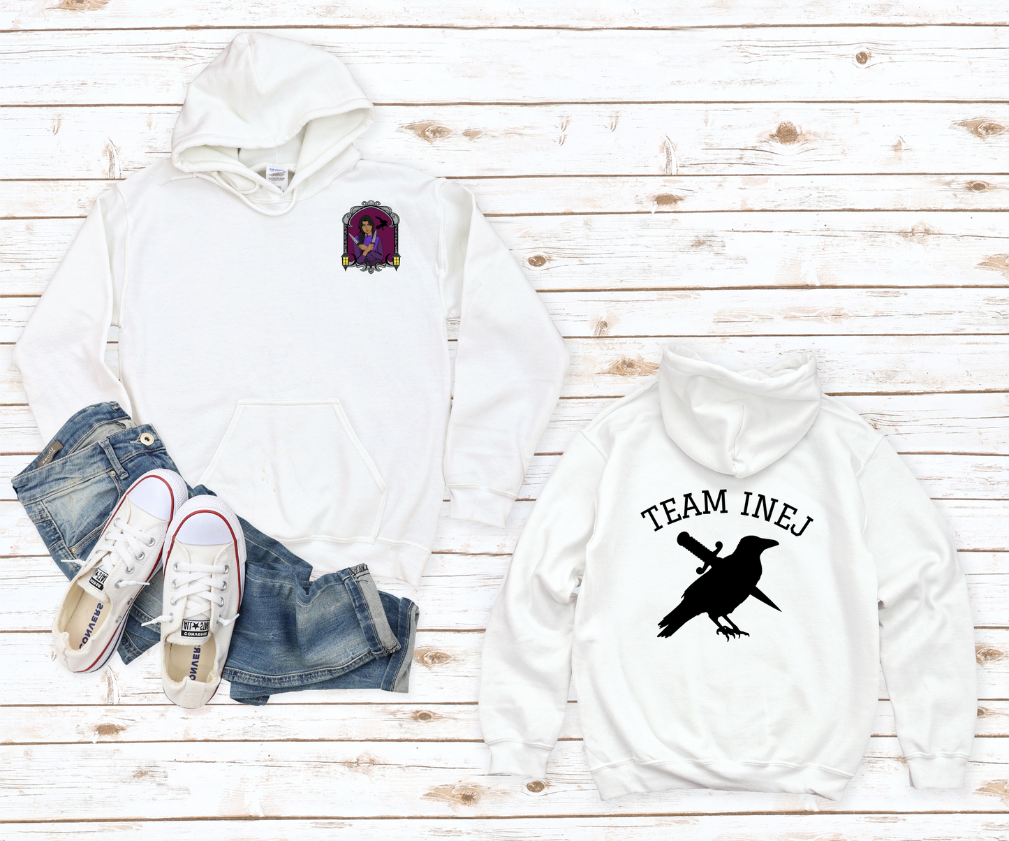Team Inej Hoodie Sweatshirt SOC Clothing Gift For Book Lover Reader Gifts Best Friend Crows The Wraith Apparel Bookish Merch