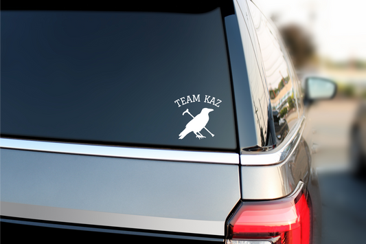 Team Kaz Car Decal Reader Stickers Vinyl Decal Gift for Him Gift For Them Reader Gifts for Her Dirtyhands SOC Crows Ketterdam Bookish Merch