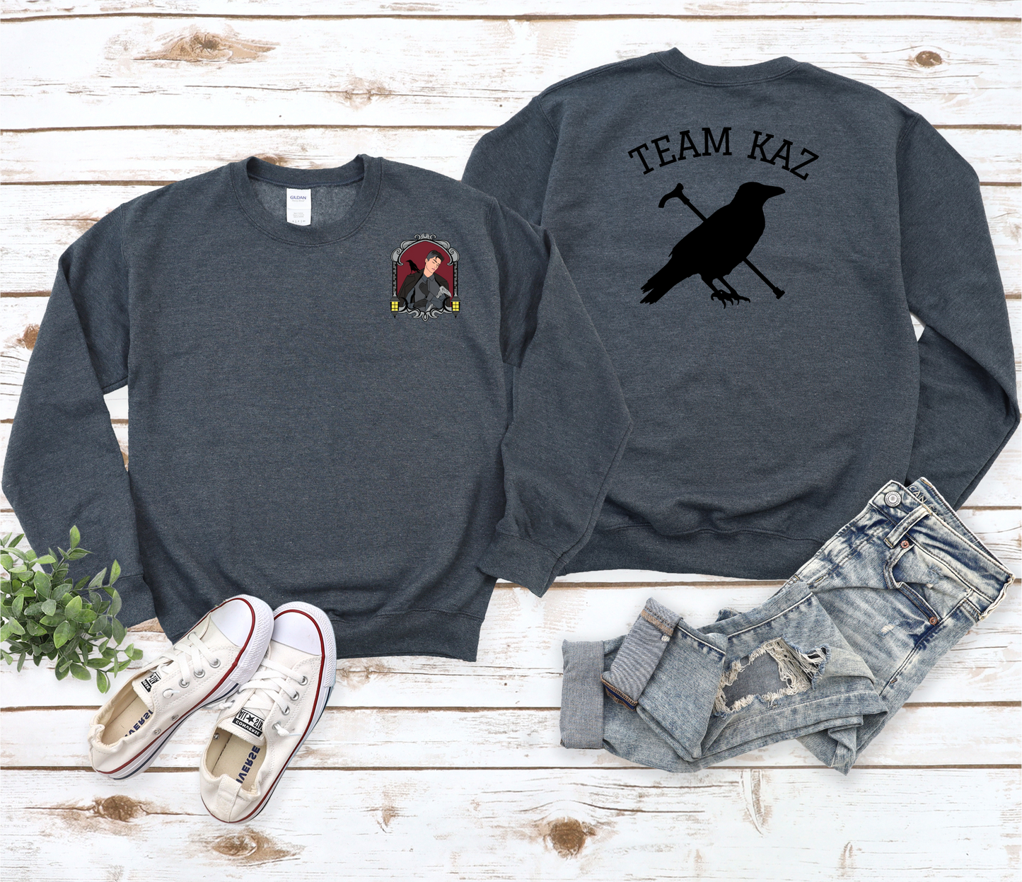 Team Kaz Crewneck Sweatshirt SOC Clothing Gift For Book Lover Reader Gifts Best Friend Crows Dirtyhands Apparel Bookish Merch
