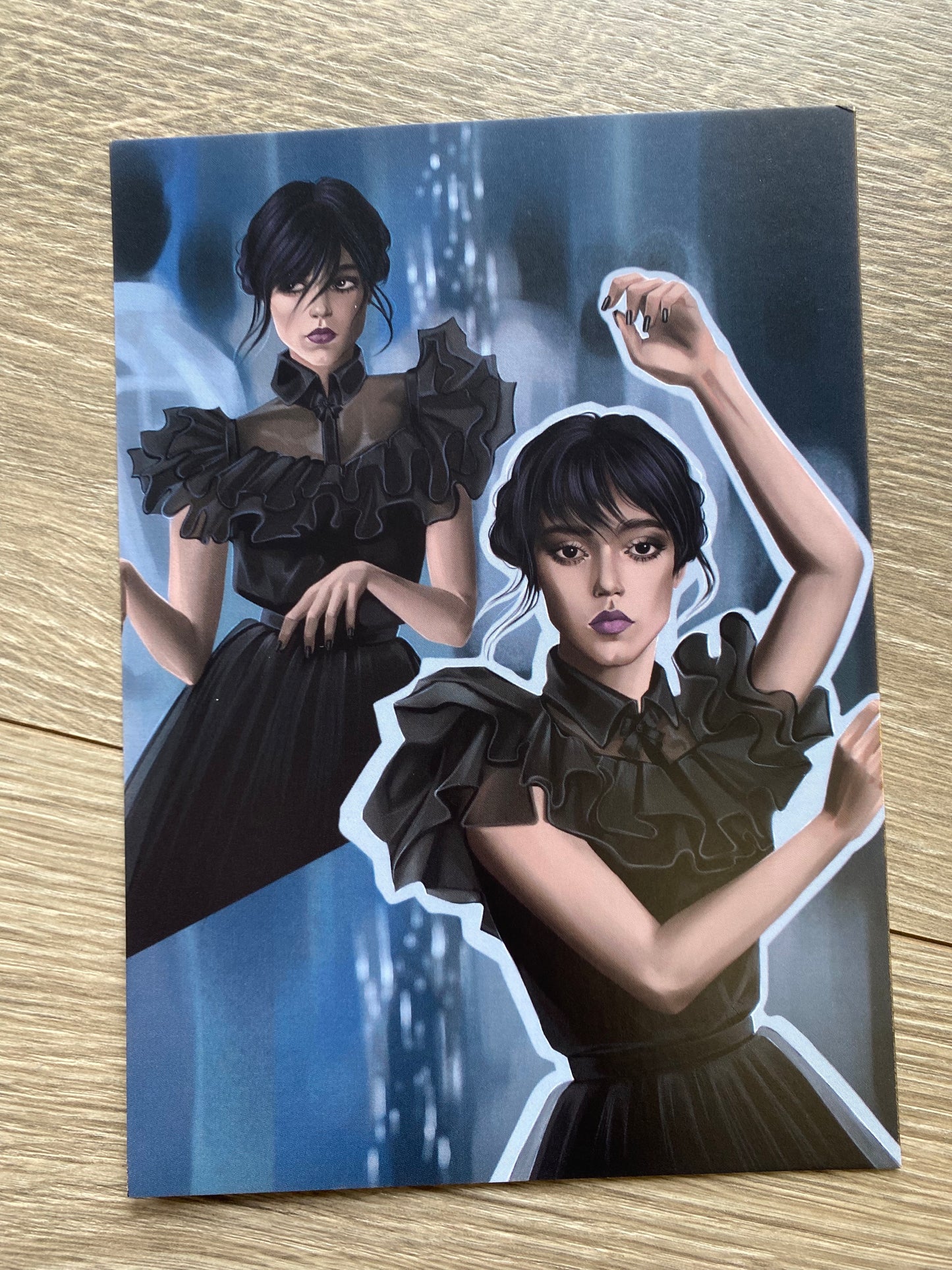 5x7 Gothic Dancing Queen Art Print Fan Art Character Goth Girl