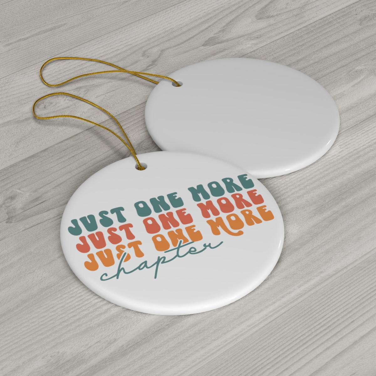 Just One More Chapter Ceramic Keepsake Ornament Gift for Book Lovers Gift For Her Reade Reader Gift Topper Gift Tag
