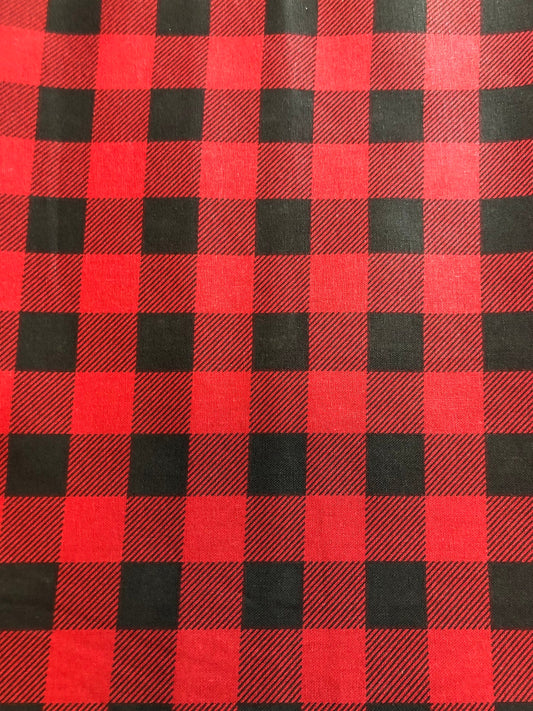 Red and Black Buffalo Check Christmas Lumberjack Booksleeve