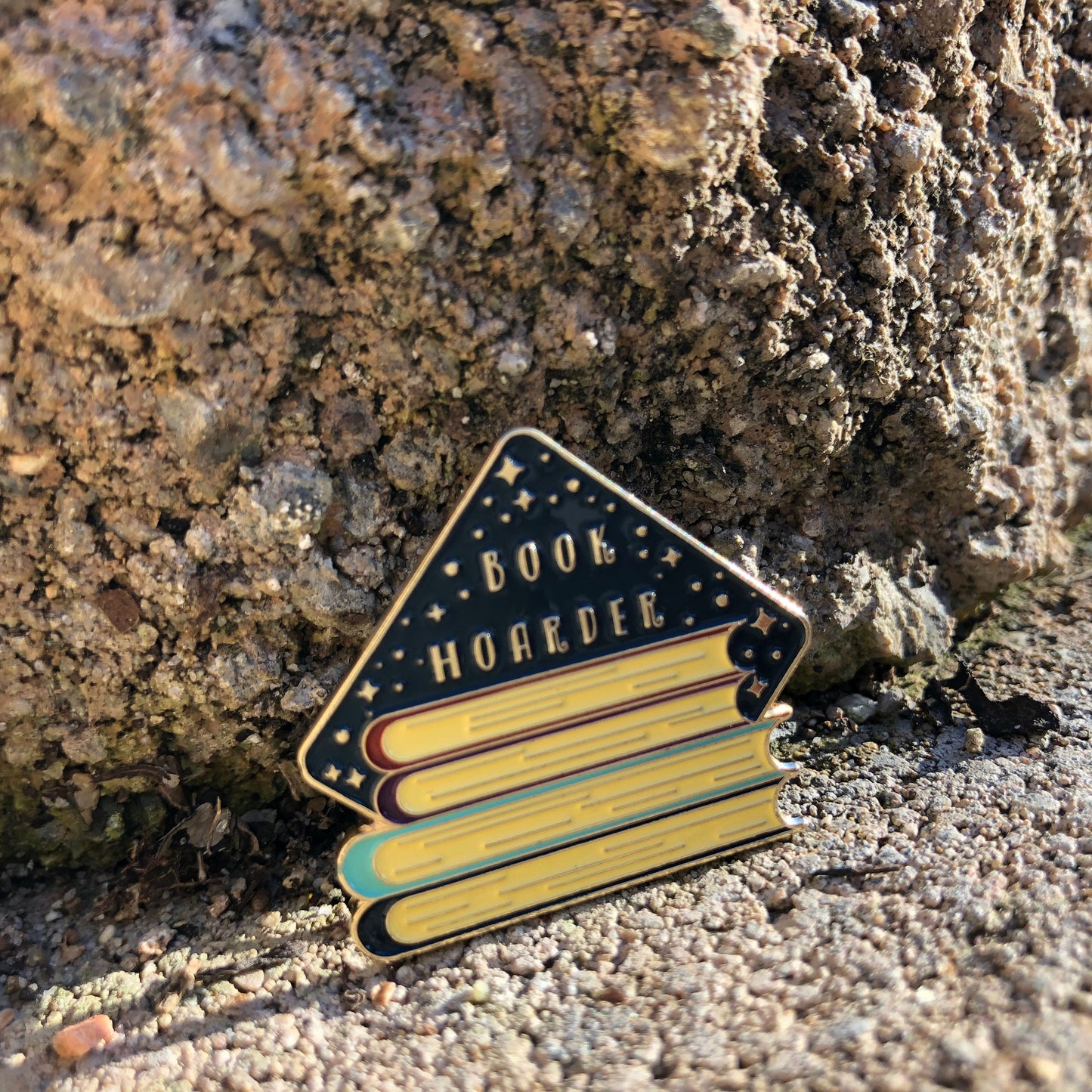 Discontinued Book Hoarder Gold Plated Soft Enamel Lapel Pin