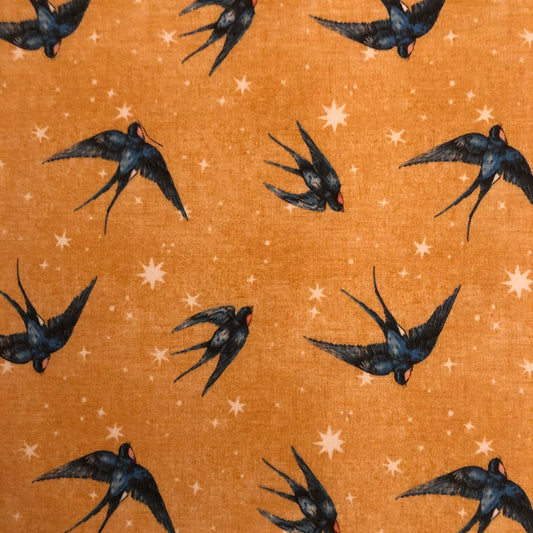 Swallow Birds with Mustard background Booksleeve