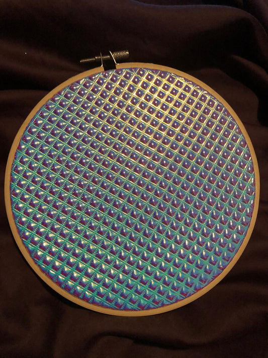 Textured iridescent Pin Hoop Display