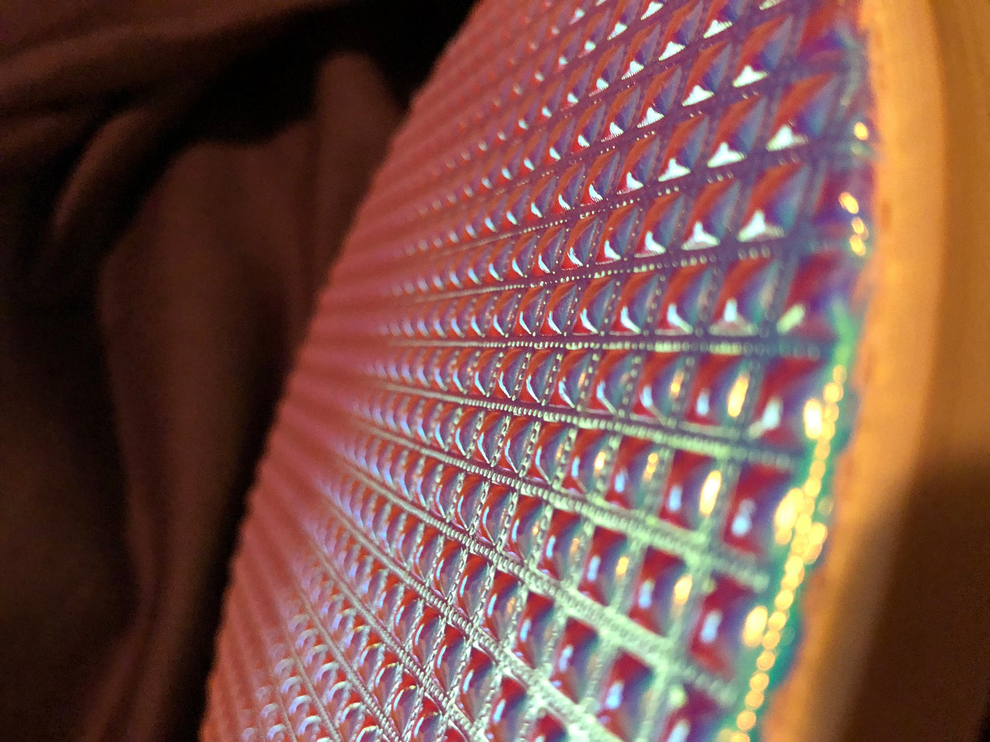 Textured iridescent Pin Hoop Display