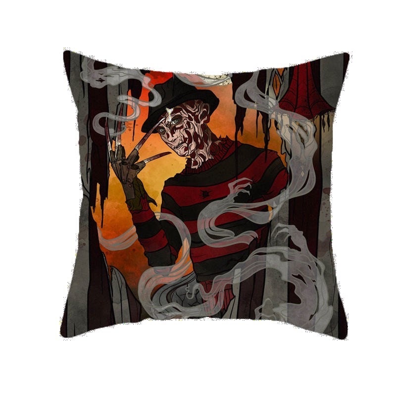 Freddy Kruger Throw Pillow Cover