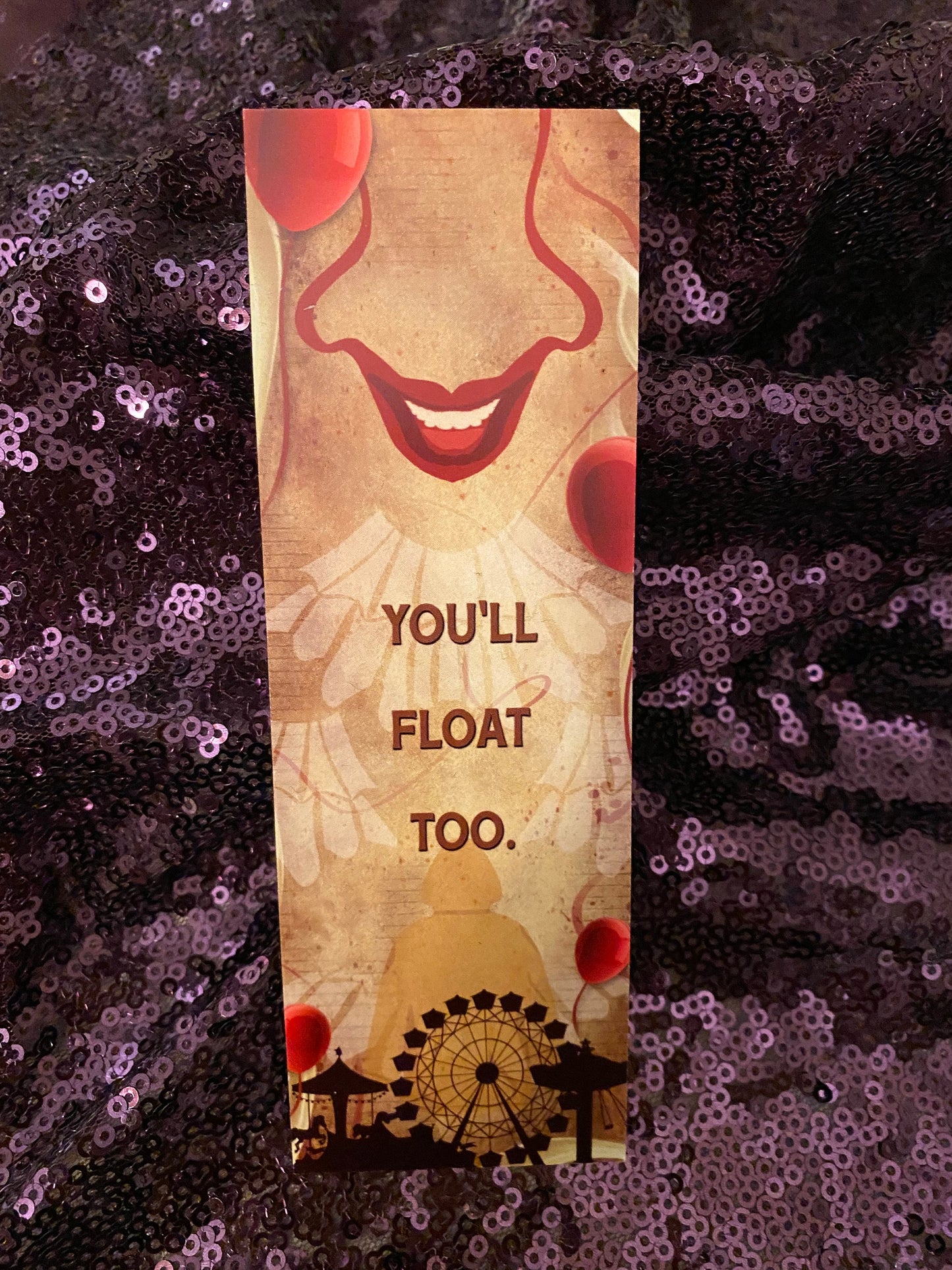 Pennywise Inspired Bookmark 2x6