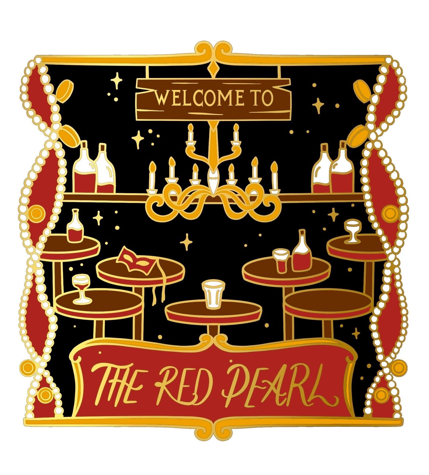 The Red Pearl Enamel Pin