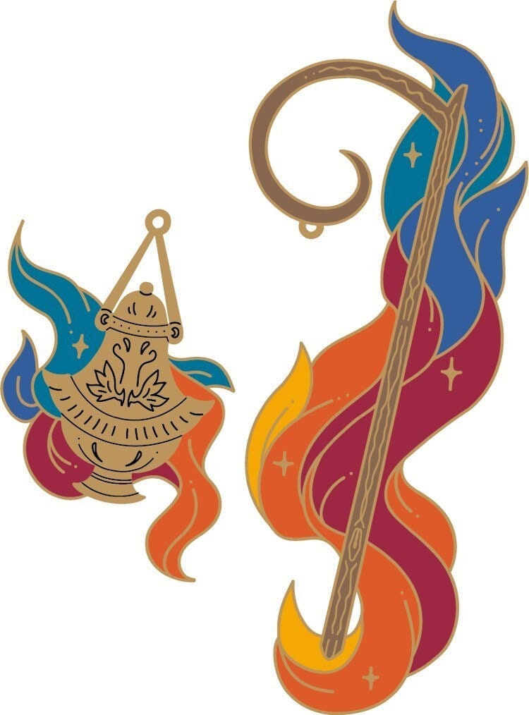 Madrigal's Staff Daughter of Smoke and Bone Tools of the Trade Enamel Pin