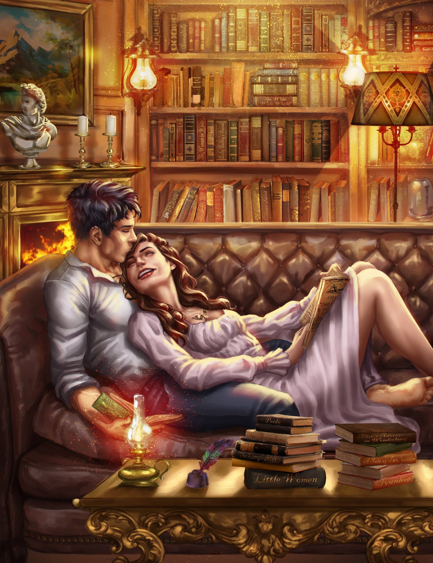 Large Shadowhunters Wessa Love in the Library  Booksleeve