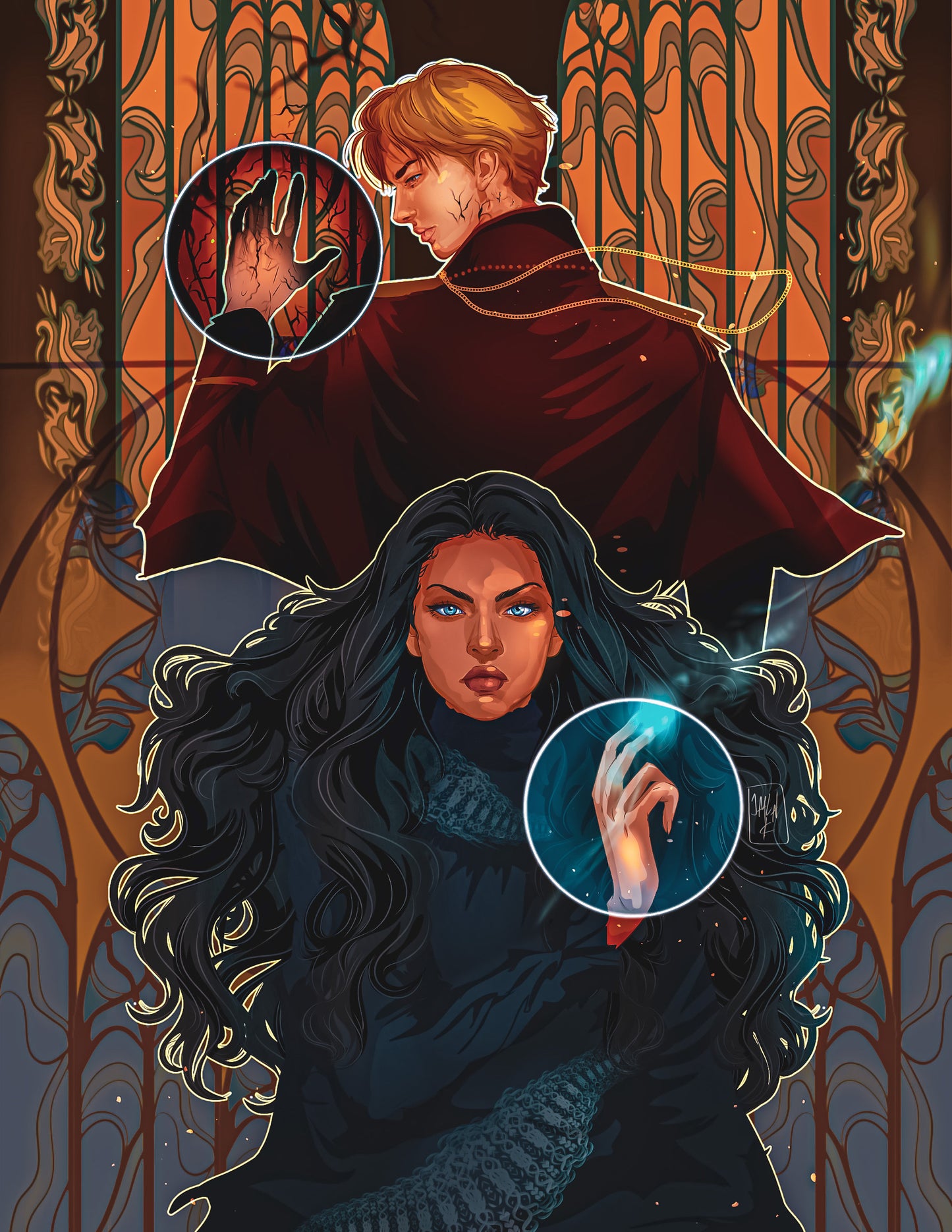 5x7 Art Print Grishaverse Six of Crows King and Queen of Ravka Zoya and Nikolai