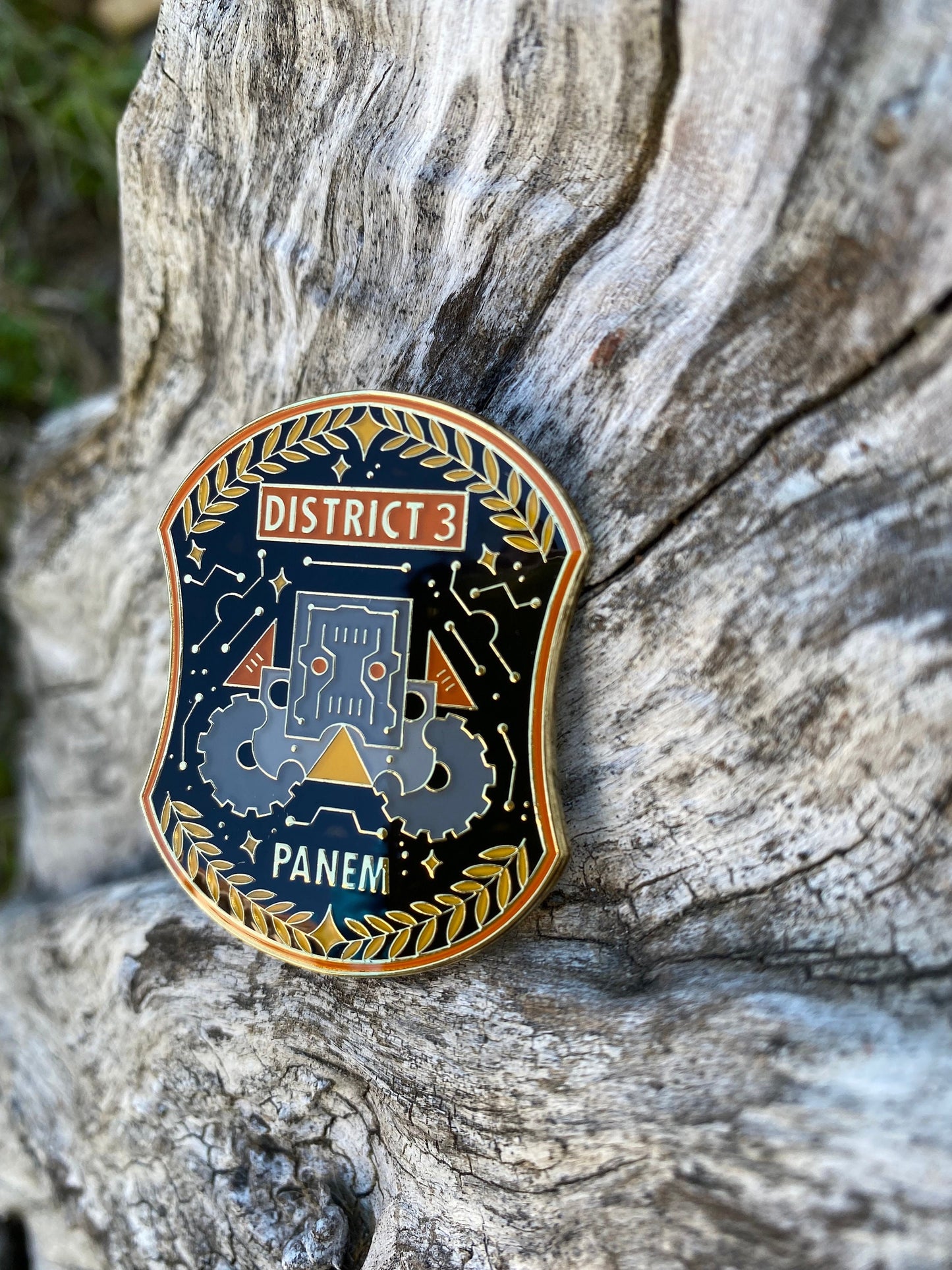 The Hunger Games District 3 Dystopian Enamel and Epoxy Pin